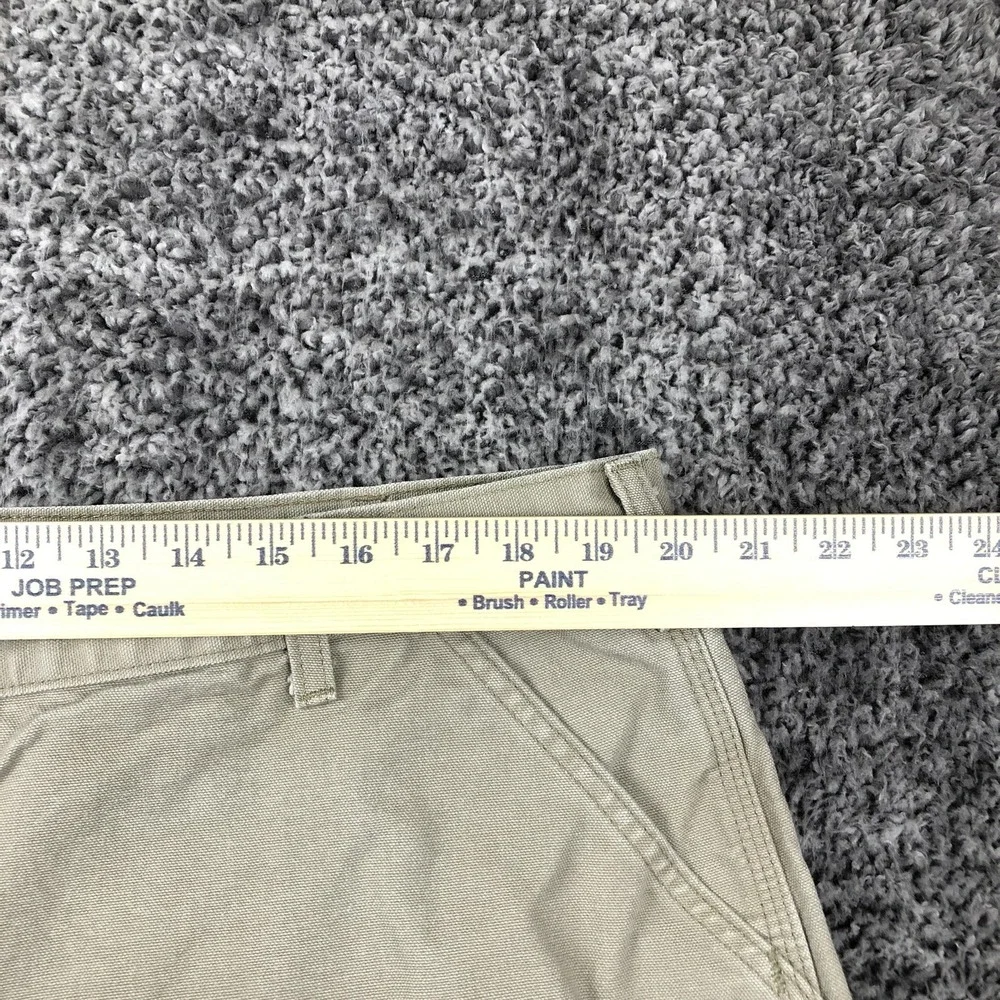 Carhartt Pants Mens 42x34 Beige Canvas Dungaree Fit Carpenter Workwear B11 DES‎